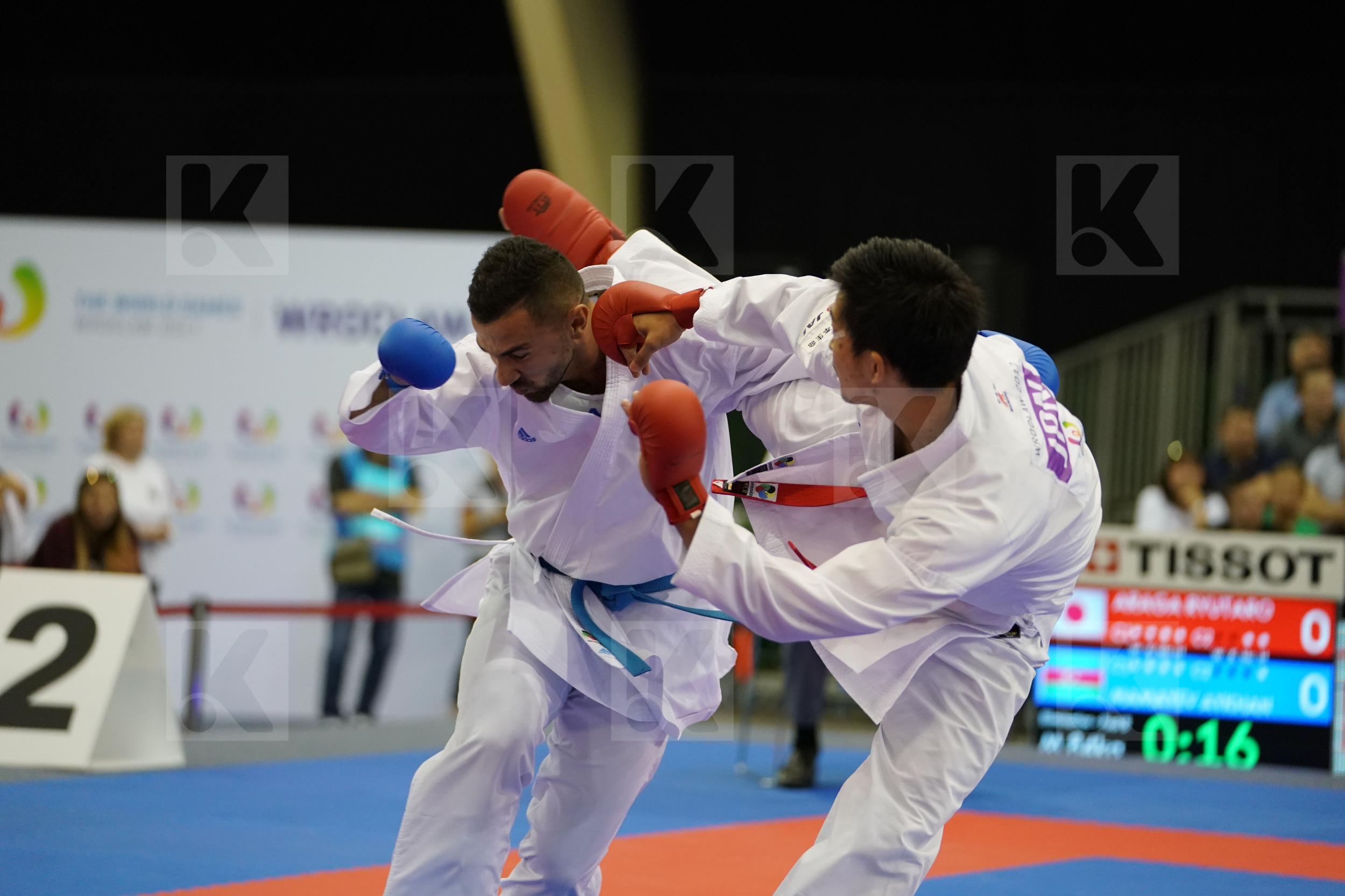 Araga Ryutaro Azerbaijan Japan Male Kumite -84kg Mamayev Aykhan